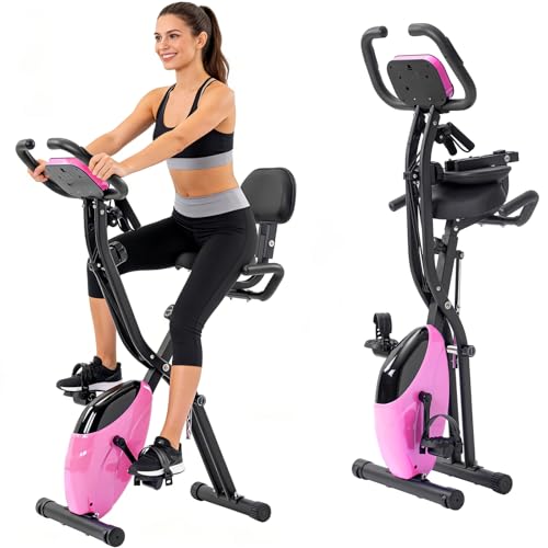 Foldable Exercise Bikes for Home, Indoor Stationary Bike