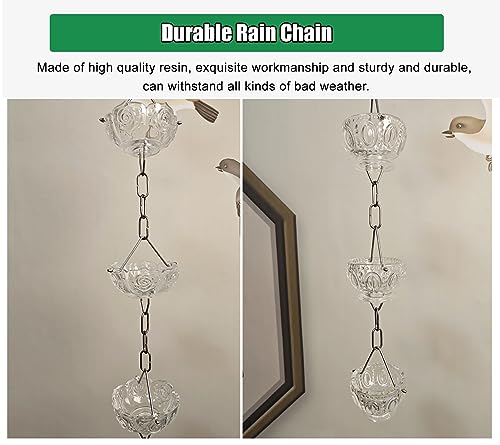 Chaînes de récupération d'eau de pluie adaptables pour remplacer les descentes bouchées - 3