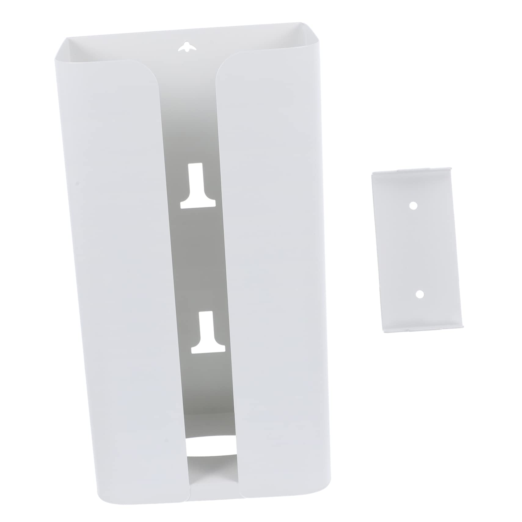 Dispenser da Parete Bianco e Design Ergonomico Funzione di Grande Capacità in Acciaio al Carbonio per Sacchetti della Spesa Adatto a Ambienti Domestici