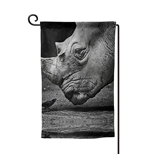 Drapeau de jardin rhinocéros double face haute résistance pour cour