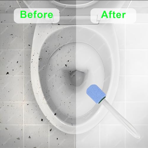 Image of Pumice Stone Toilet Stick,Pumice Chisel Sticks Cleaning,Pumice Stine Scrubber and Cleaner for Toilet Bowl,Bathroom,Kitchen,6Pcs Pumice Stone and 1 Long Handle (6Pcs-B)