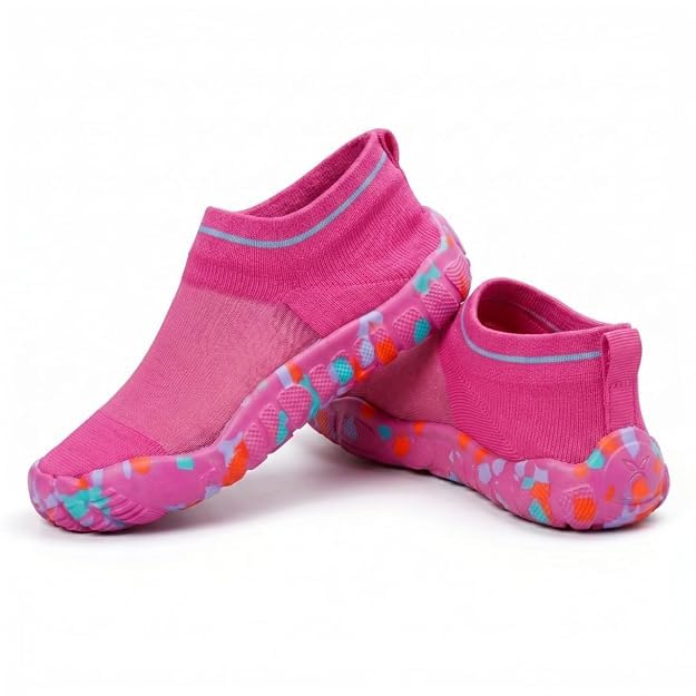 Women's Sports Shoes Fabric Upper and EVA Sole, Soft-Soled Sneakers for Indoor Yoga and All Seasons, Suitable for Swimming and Water Activities, Swim Shoes (US - 8 Size) Pink-image-44