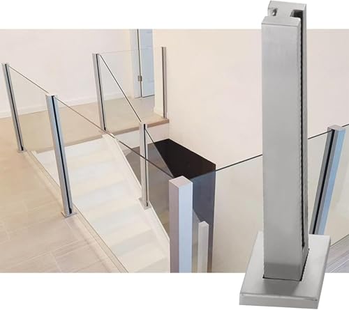 Poteau de garde-corps en verre 95 cm pour rampe escalier et terrasse