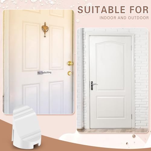 Image of 60 Pcs Entry Doors Frame Plugs for a Smooth Star Style Door 3 /8 x 5 /16 Diameter Doors Frame White Plugs Compatible with Therma-Tru Entry Doors Frame, with Storage Case