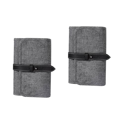 Bolsa de almacenamiento USB grande plegable gris UKCOCO para cables y cargadores pack de 2 2