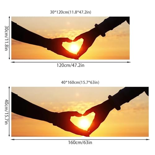 Impression sur toile minimaliste main d'amour soleil, affiche murale 30x90cm sans cadre pour salon