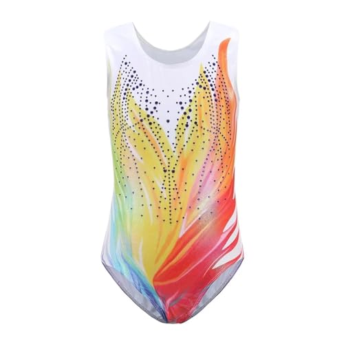 BNDDZBN Gymnastics Leotards for Girls Gymnastics Leotards for Girls Sleeveless Dancewear Leotards(6)