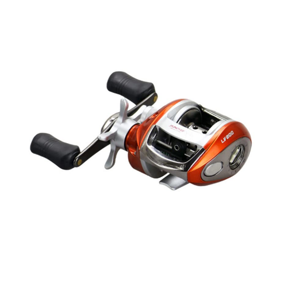 Baitcasting Moulinet de pêche en Eau Douce Ultraléger 12+1BB 6.2:1 Haute Vitesse Frein magnétique Lisse en Fibre de Carbone Frein, Max 8KG
