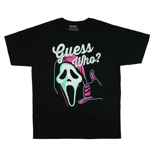 Ghostface T-Shirt Men's Guess Who Thumbs Up Short Sleeve Top (X-Large)
