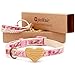 Pettsie Cat Collar Breakaway Safety with Heart and Friendship Bracelet for You, Natural and Soft 100% Cotton for Extra Comfort, Strong and Durable, Easy Adjustable Size 8-11 Inch, Pink