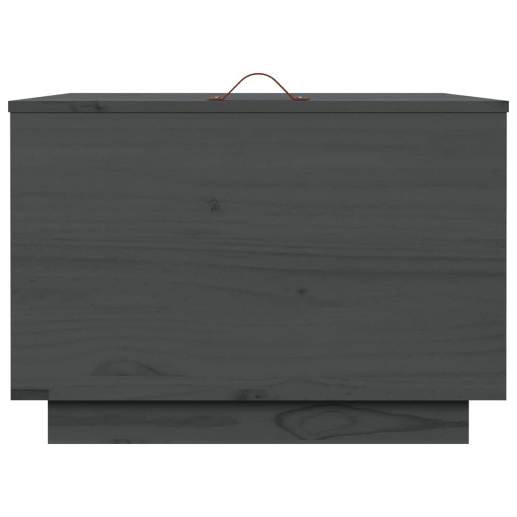3er Set Aufbewahrungsboxen mit Deckel aus massivem Kiefernholz, Holzkisten Set in Grau, Allzweckkiste Holzboxen für Wohnzimmer und Flur, Beistelltisch Truhe