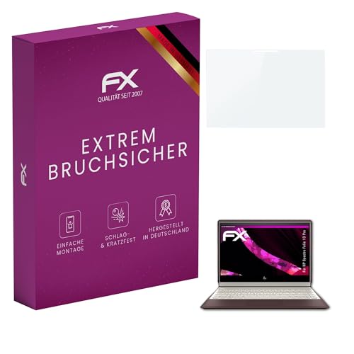 atFoliX Glasfolie kompatibel mit HP Spectre Folio 13 Pro Bildschirmfolie, 9H Hybrid-Glass FX Schutzpanzer Folie