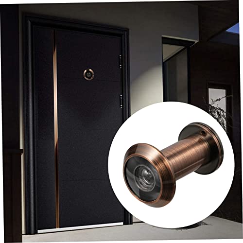 Lifkome Anti- Door Peephole Security Doors For Front Door Brass Door Viewer Door Viewer Cover Anti- Door Viewer Copper Viewer Door Hole With Cover Door Peep Hole Red Concha #TOP2