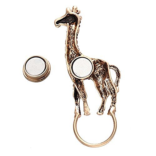Noumanda Retro Jewelry Crystal Rhinestone Giraffe Brooch Pin,Animal Magnetic Eyeglass Holder (Blue) #TOP2