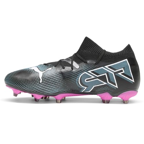 PUMA Chuteira feminina Future 7 Match Firm GroundArtificial Ground com cadarço - preto, azul, rosa,