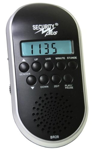 Security Plus ® Fahrrad Radio BR 28, Schwarz-Silber, 20 x 15 x 7 cm