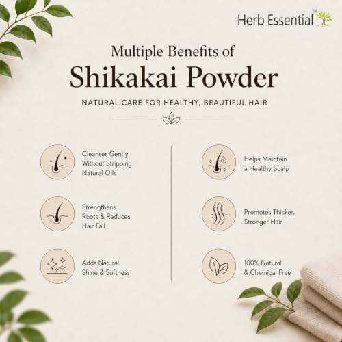 Image of Herb Essential Shikakai Powder 100g, Natural Hair Cleanser, Chemical Free