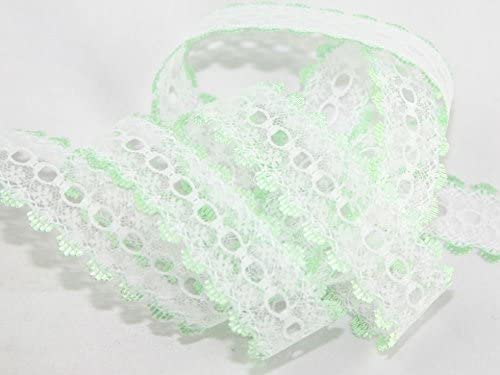 Premium Quality Knitting in Lace Trimming 35mm Wide (Per Metre) - Sewing Knitting Quilt Blanket - Simply Sew Crafty™ (50 Metres, Mint Green)