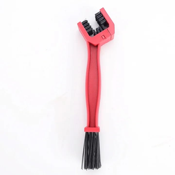 YDSTNiu Pulitore Trasmissione per Peugeot Django Sport 125, Spazzola Manutenzione Moto Lavaggio Pignone Strumento Cura Catena,Red