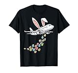 Easter Airplane Bunny Eggs Aircraft Pilot Men Women Kids T-Shirt