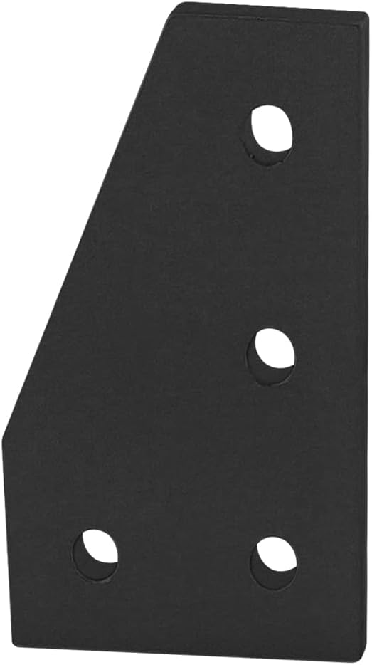 80/20 Inc, 4150-Black, 10 Series 4 Hole 90 Degree Angled Flat Plate, Black Anodize (10 Pack)