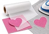 FLISELINA Termoadesiva Biadesiva a Caldo - 100cm x 48cm - Per Toppe, Applique e Accoppiamento Tessuti - Rinforzo Carta Adesiva per Cucito, Quilting e Fai da Te - Ideale per Lavoretti e Riparazioni