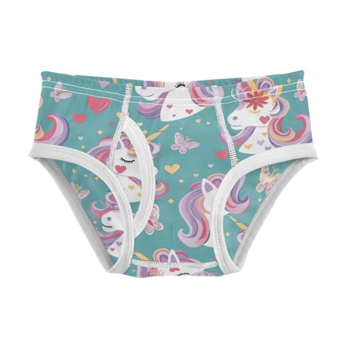 Wusikd Cute Unicorn Face Boys' Underwear Cotton Butterflies Boys Briefs Soft Toddler Underwear 2T