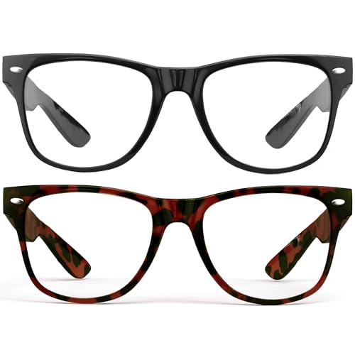 grinderPUNCH 2 Pack High Magnification Reading Glasses Strong Power Readers - 4.00-6.00 Black and Tortoise /+6.00