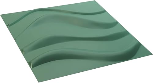 Miniatura 6 de Ekena Millwork 19 58"W x 19 58"H Wave EnduraWall Decorative 3D Wall Panel, Sea Mist (Covers 2.67 Sq. Ft.