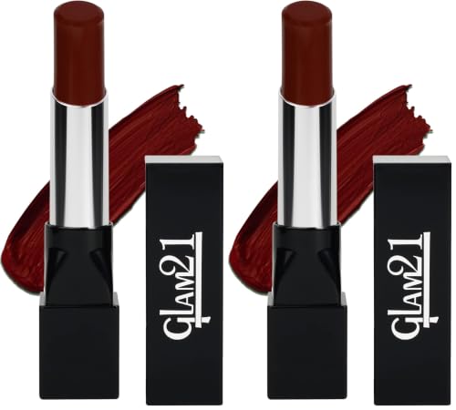 Image of Glam 21 Ultra Velvet Lipstick | Long-lasting stay on lips | Lovely matte finish | 2.5gm | Hot Choco-29 (Pack of 2)