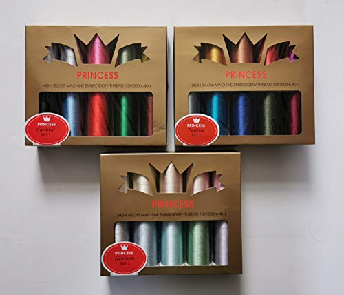 Fil a broder brillant en rayonne Princesse aux 30 nuances essentielles