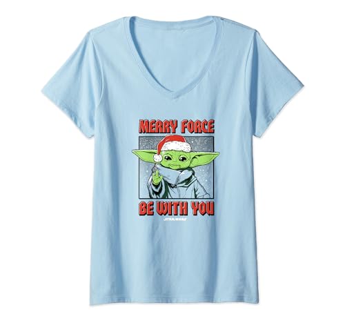 T-shirt Noël Grogu Merry Force V2, le cadeau parfait pour geek