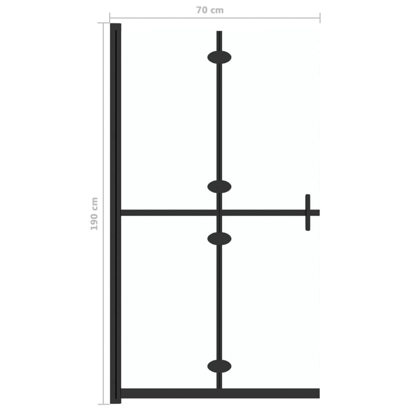 LAPOOH Parete per Doccia Walk-in Pieghevole in Vetro ESG 70x190 cm,Parete per Doccia Walk-in,Porta Doccia,Parete Vasca da Bagno,Parete Doccia-151180