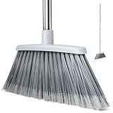 Broom, Outdoor Brooms for Sweeping Indoor, Adjustable 55' Pet Hair Removal Heavy Duty Broom for Floors Home Kitchen Garage Commercial Patio Industrial Snow (Pack of 1)