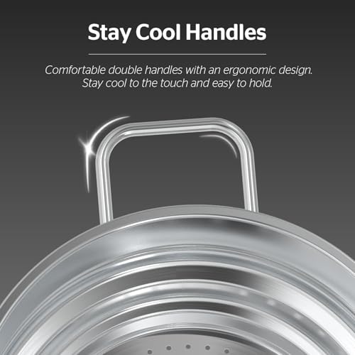 image for SUNHOUSE 5 Quart Stainless Steel Steamer Insert – Multi-Purpose Soup