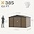 DWVO 10'x8' Large Metal Outdoor Storage Shed, Heavy Duty Tool Storage Sheds for Backyard Patio Lawn - Ideal for Bicycles, Garden Tools, and Lawn Equipment, Easy-to-Assemble, Brown