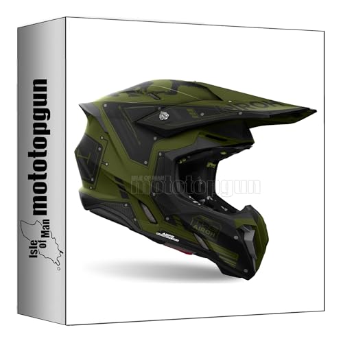 Casque cross Airoh Twist 3 Military Matt S avec ventilation maximale