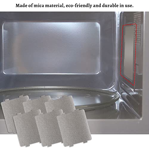 6 Pcs Waveguide Cover for Microwave Oven Repairing Replacement Parts (108 mm x 99 mm)