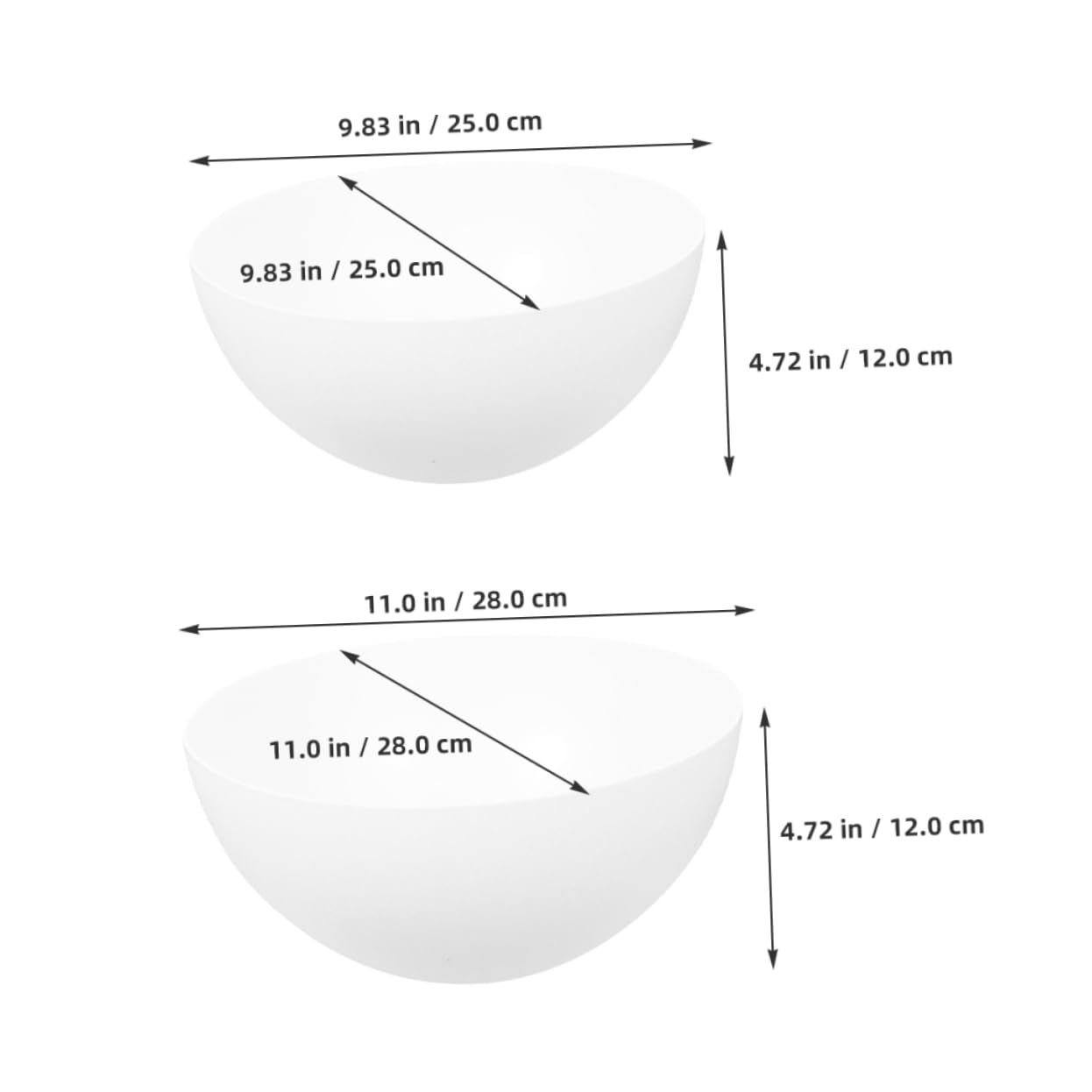 2 Paralumi A Fungo In Plastica Bianca - Per Lampade Da Soffitto O Parete - Diametro 28.2 Cm - Foto 7