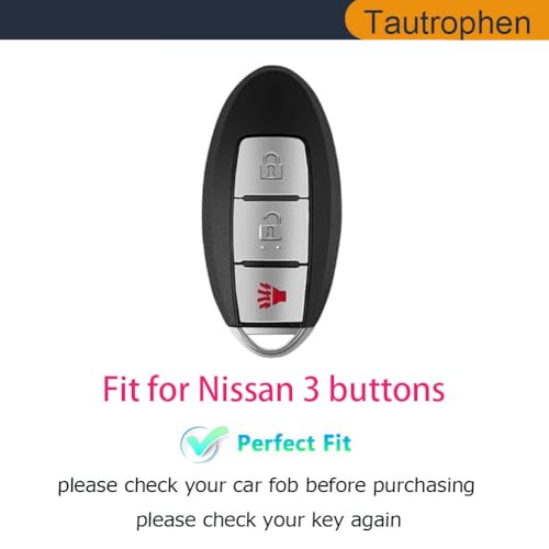 Image of Key Fob Cover Fit for Nissan Altima Rogue Sentra Pathfinder Frontier Maxima Titan Armada Versa Smart Key