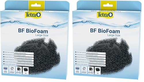 Tetra BF BioFoam Large - Biologischer Filterschwamm für die Tetra Aquarium Außenfilter EX 1200 Plus und 1500 Plus (Packung mit 2)