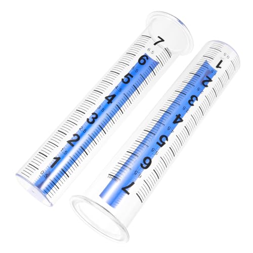 GALPADA Garden Rain Gauge Outdoor 2 Pack Plastic Rain Measuring Cup Rainfall Measurement Tool for Home and Lawn