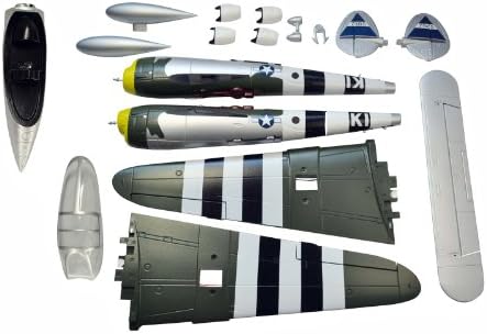 J-Power Airframe for The P-38 Lightning RC Airplane, Silver/Green