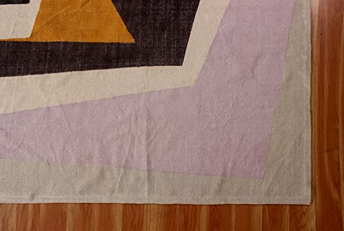 Tapis tissé main en coton bohême kilim de qualité - 7