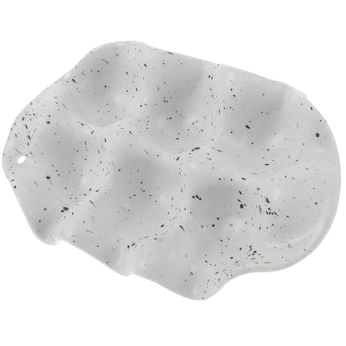 Bandeja de cerámica para huevos y organizador de cocina multicolor para nevera