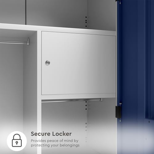 Image of Interio by Godrej Wardrobe Slimline 2 Door Steel Almirah (Digital Printed Midnight Blue and Royal Ivory) Wardrobe for Clothes, 1 Year Warranty, Locker, Drawer, 4 Shelves