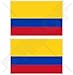 KOLUMBIEN Kolumbianische Flagge Südamerika 100mm Auto & Motorrad Aufkleber, x2 Vinyl Stickers