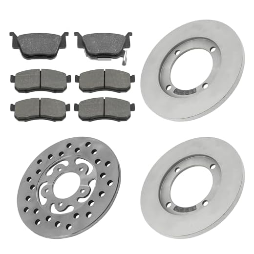 Caltric Brake Pads With Brake Discs Compatible with Honda Pioneer 700-4 SXS700M 2014-2023 / Pioneer 700-4 Deluxe SXS7004 2017-2023