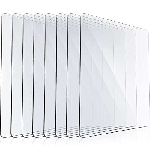 Blulu Transparent Acrylic Cutting Pads, 8.7x6.1x0.1 Inch Die Cutting Plates for Small Die-Cutting Machines, Embossing Craft Pads for DIY Scrapbooking Card Making(8 Pieces,8.7 x 6.1 Inch)