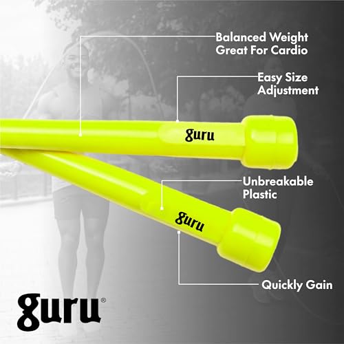 Image of GURU Skipping Rope, Adjustable Jumping Rope For Men & Women & For Kids Ideal For Gym /Exercise Rope For Workout